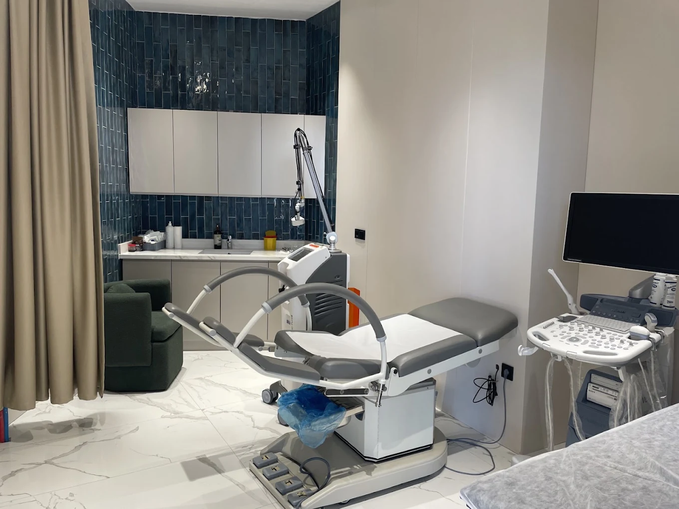 Women’s health examination and ultrasound area at the practice