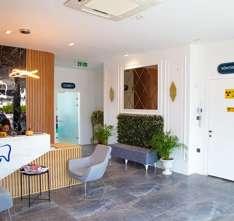 Reception and waiting area at Art Smile Dental
