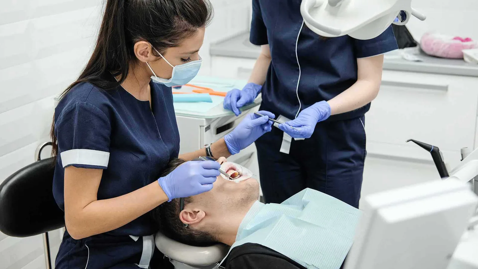 Dentist and clinical team during treatment at Zirve Dental Marmaris
