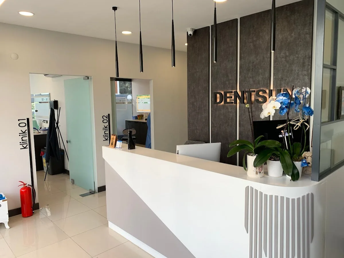Branded Dentsun reception and waiting area