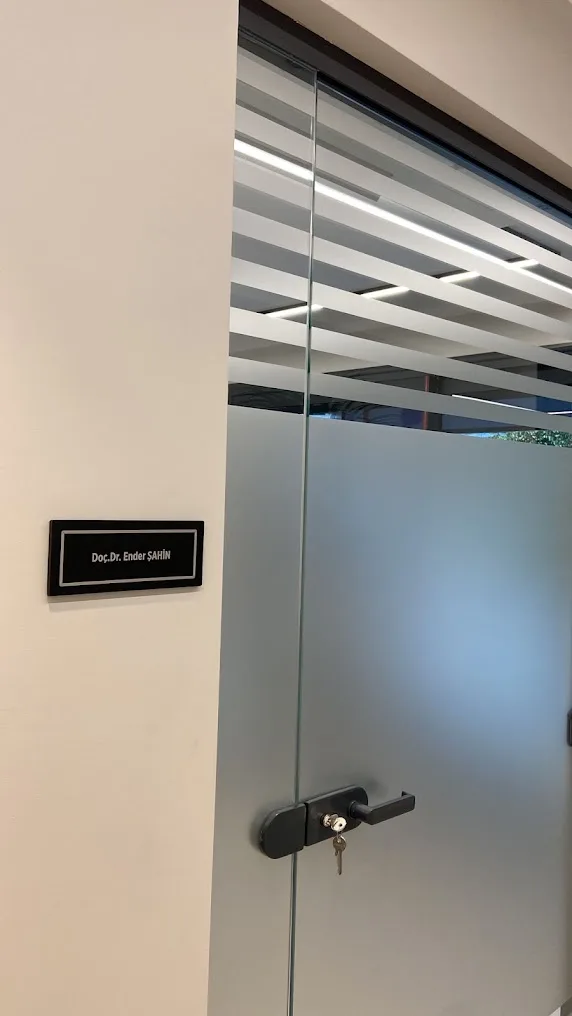 Interior corridor and door signage of Assoc. Prof. Dr. Ender Şahin Practice